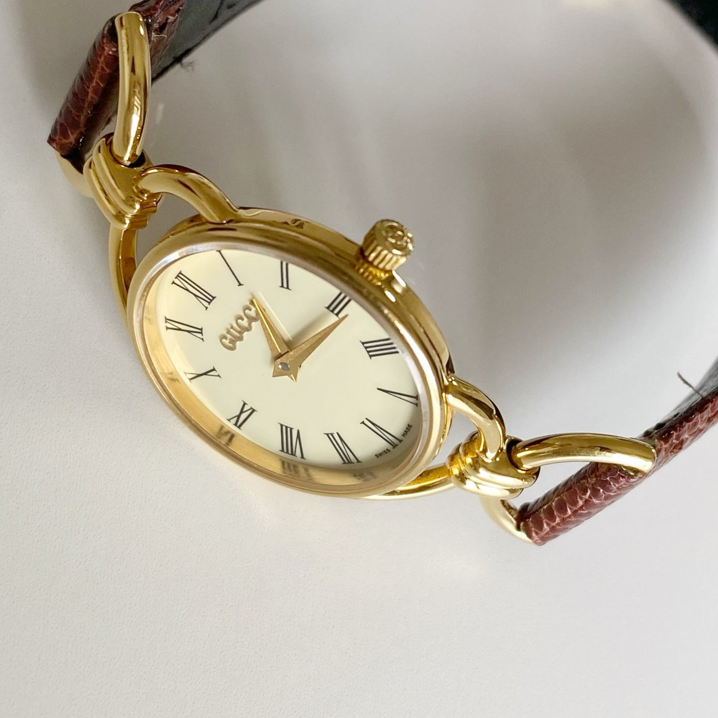Gucci 1990s Gold Plated Horsebit Watch