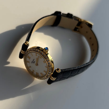 Dior 1990s Seashell Dial Gold Plated Watch