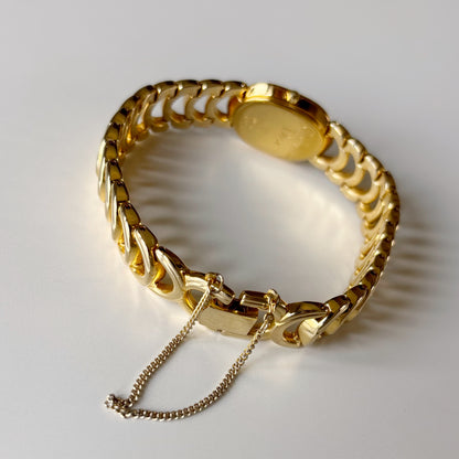Dior 1990s Oval Dial Gold Plated Watch