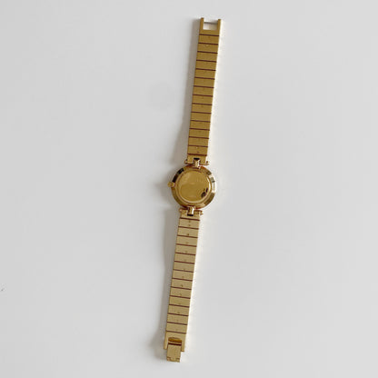 Dior 1990s Round Dial Gold Plated Watch
