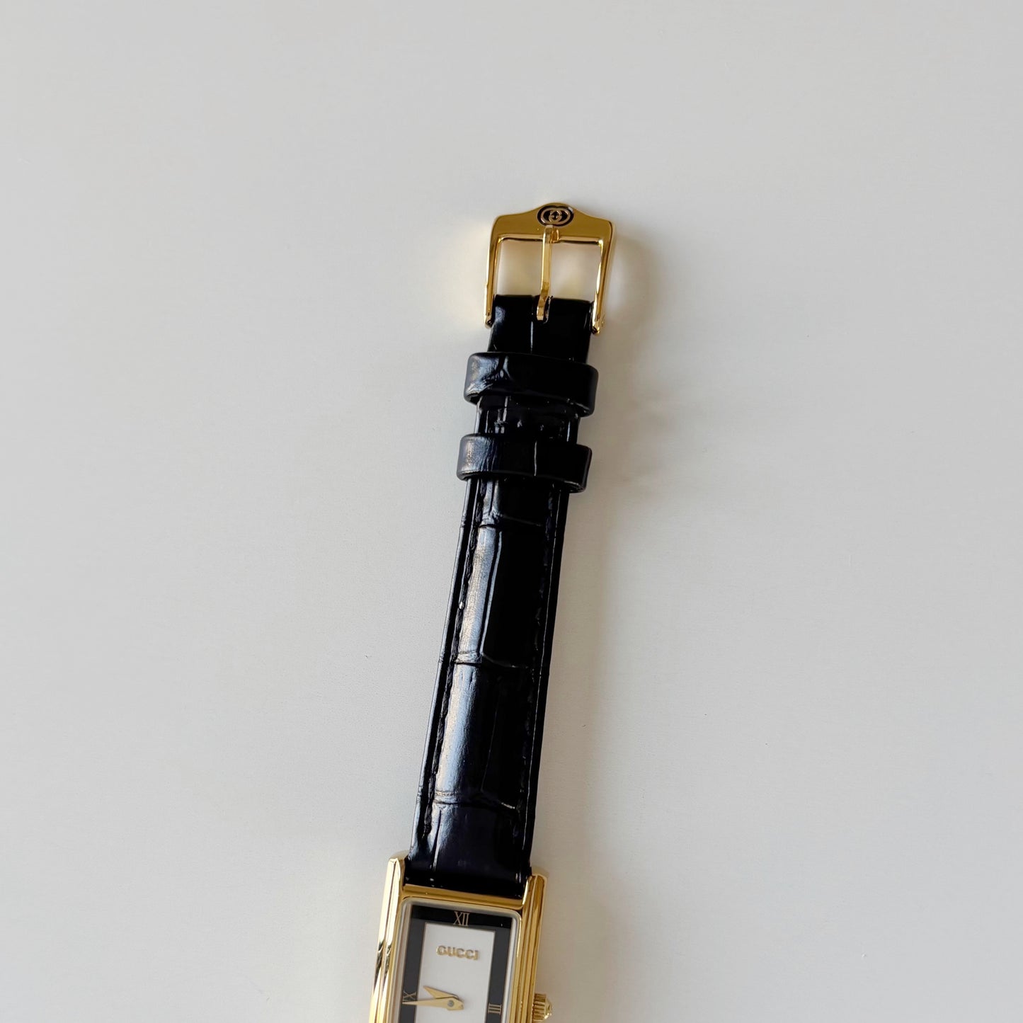 Gucci 1990s Tank Gold Plated Watch