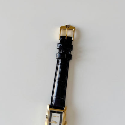 Gucci 1990s Tank Gold Plated Watch