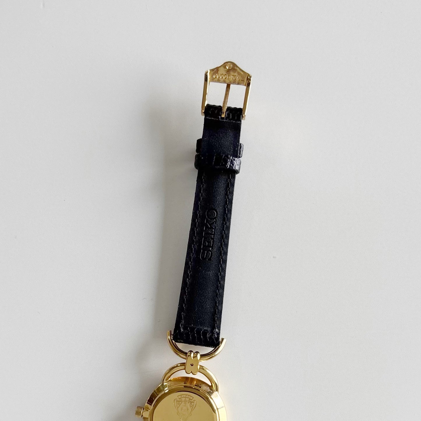 Gucci 1990s Gold Dial Gold Plated Horsebit Watch