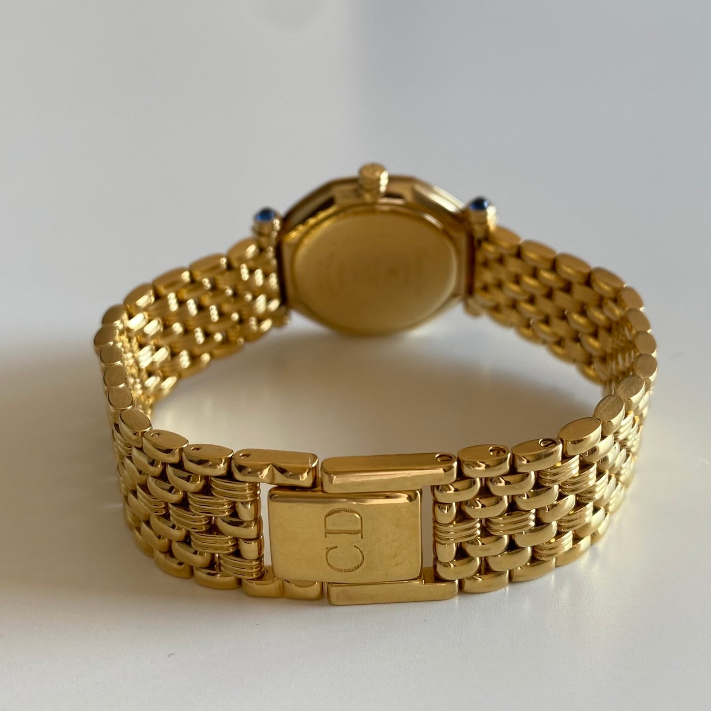 Dior 1990s Octagon Gold Plated Watch