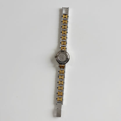 Hermes 1990s Clipper Date Two Tone Watch