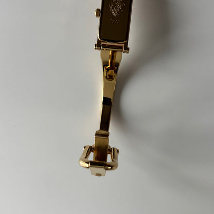 Gucci 1990s Seashell Dial Gold Plated Bangle Watch