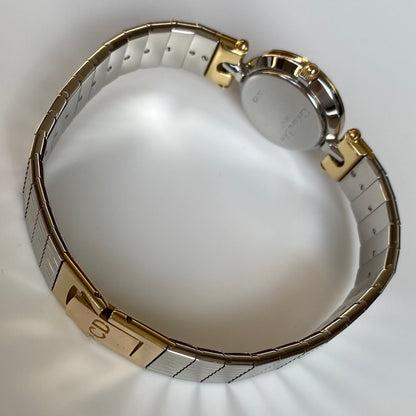 Dior 1990s Navy Dial Round Two Tone Watch