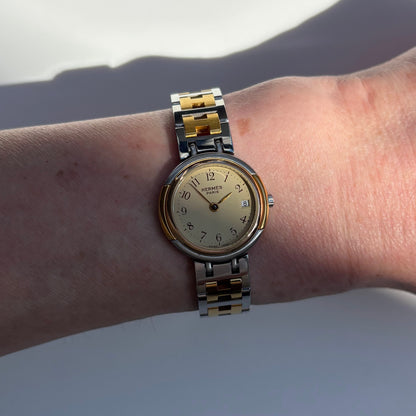 Hermes 1990s Windsor Two Tone Watch
