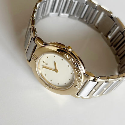 Yves Saint Laurent 1990s Two Tone Watch (Large)