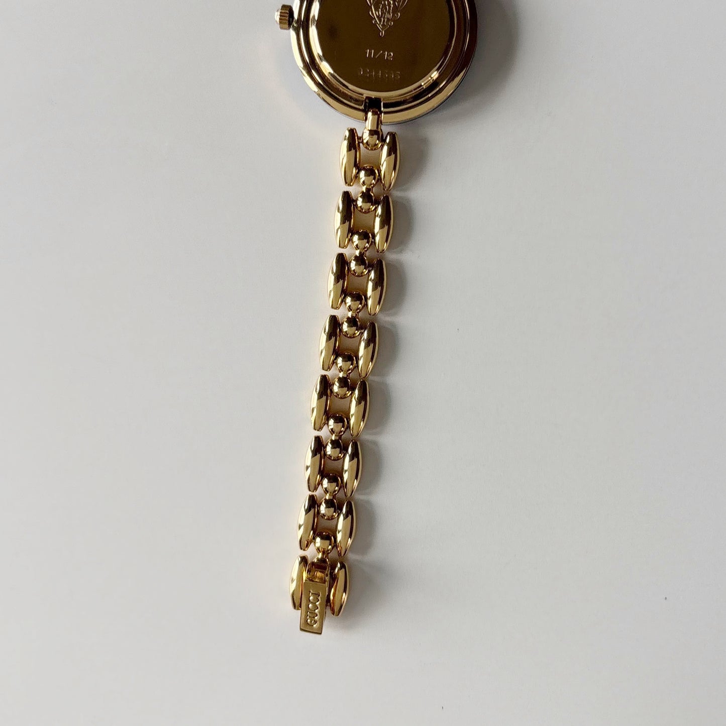 Gucci 1990s Interchangeable Bezel Gold Plated Rice Chain Watch with 6 bezels, case (170mm)