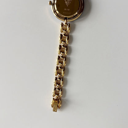Gucci 1990s Interchangeable Bezel Gold Plated Rice Chain Watch with 6 bezels, case (170mm)