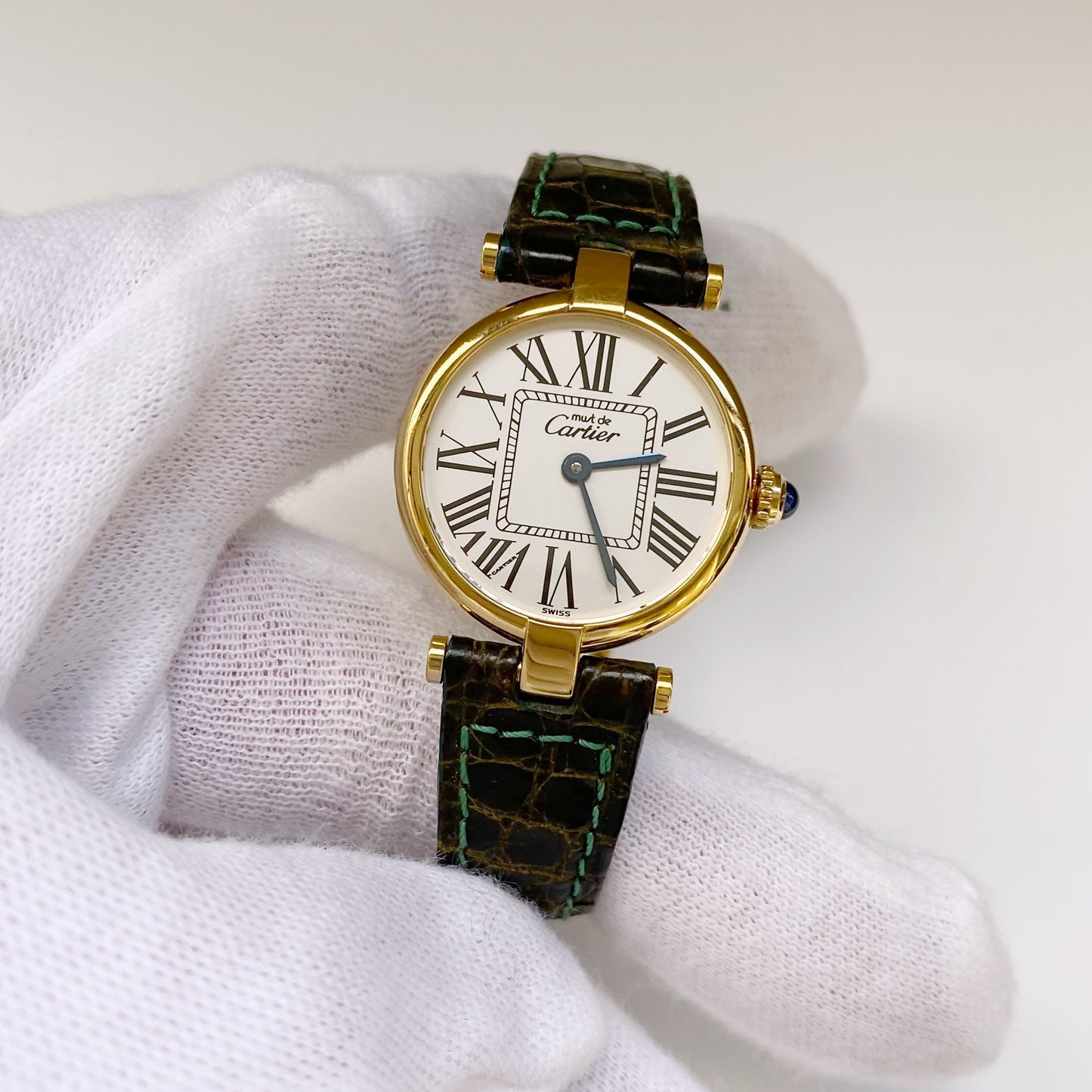 Cartier 1990s Vendome Opaline Watch SM