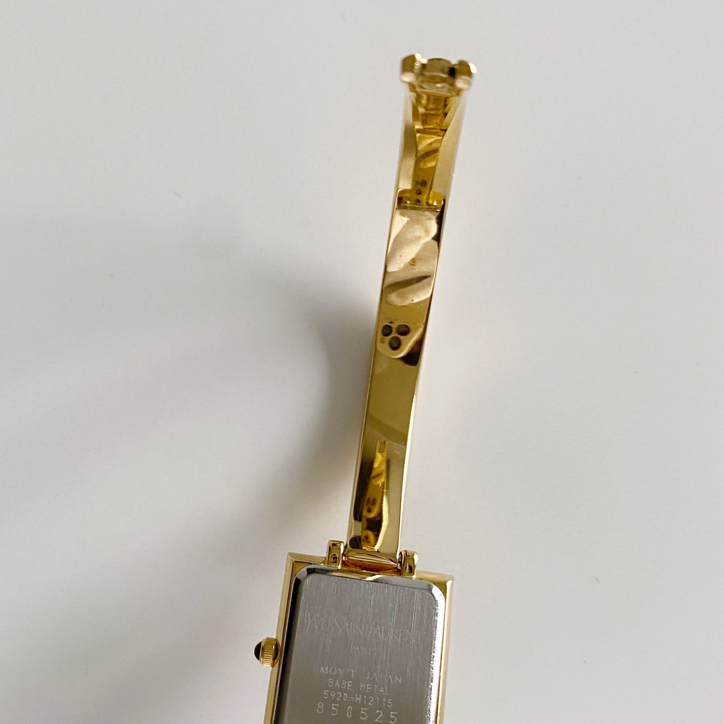Yves Saint Laurent 1990s Gold Plated Bangle Watch
