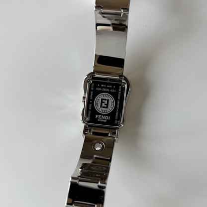 Fendi 1990s Seashell Dial Stainless steel Silver Buckle Watch