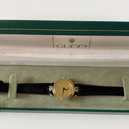 Gucci 1990s Round Dial Two Tone Watch