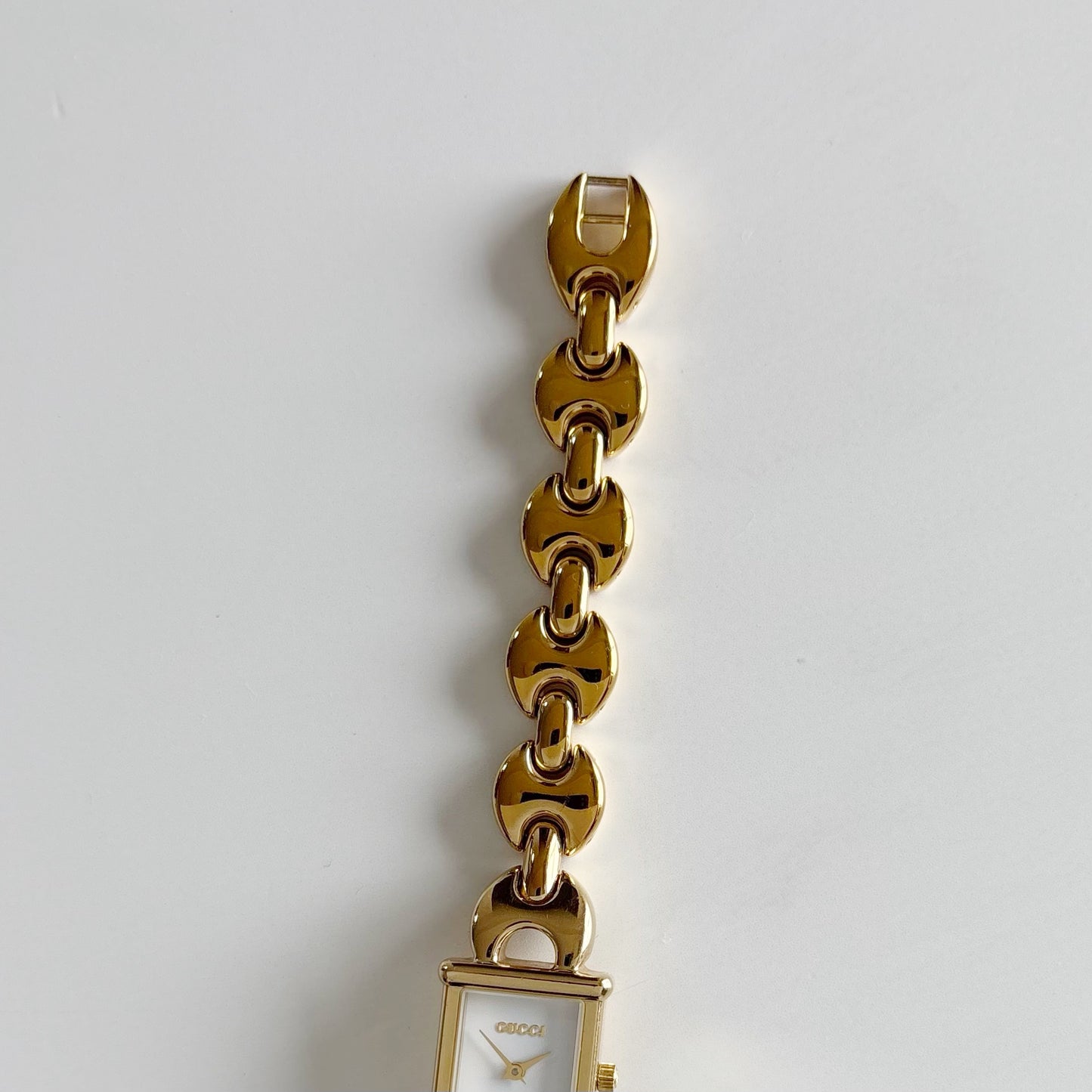 Gucci 1990s Interchangeable Strap Gold Plated Watch with 3 straps, case