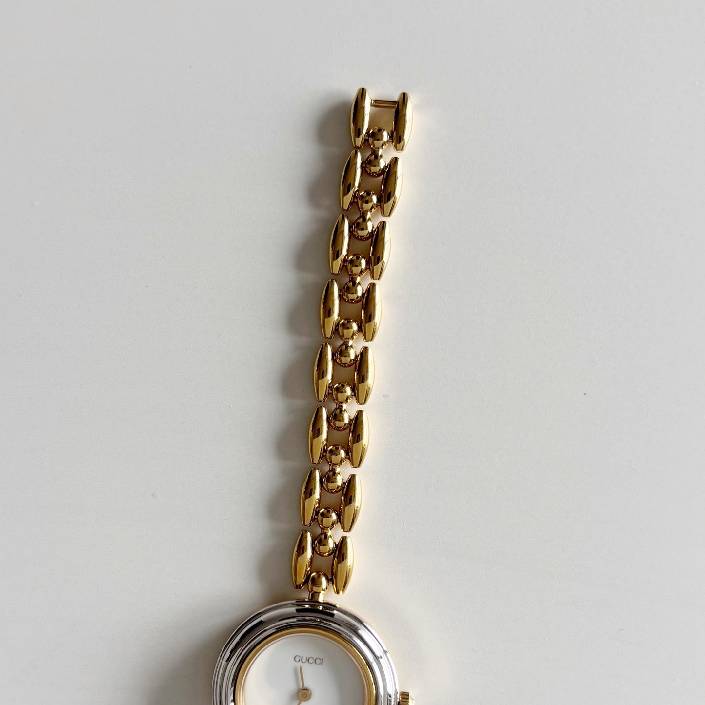 Gucci 1990s Interchangeable Bezel Gold Plated Watch with 6 bezels, case (160mm)