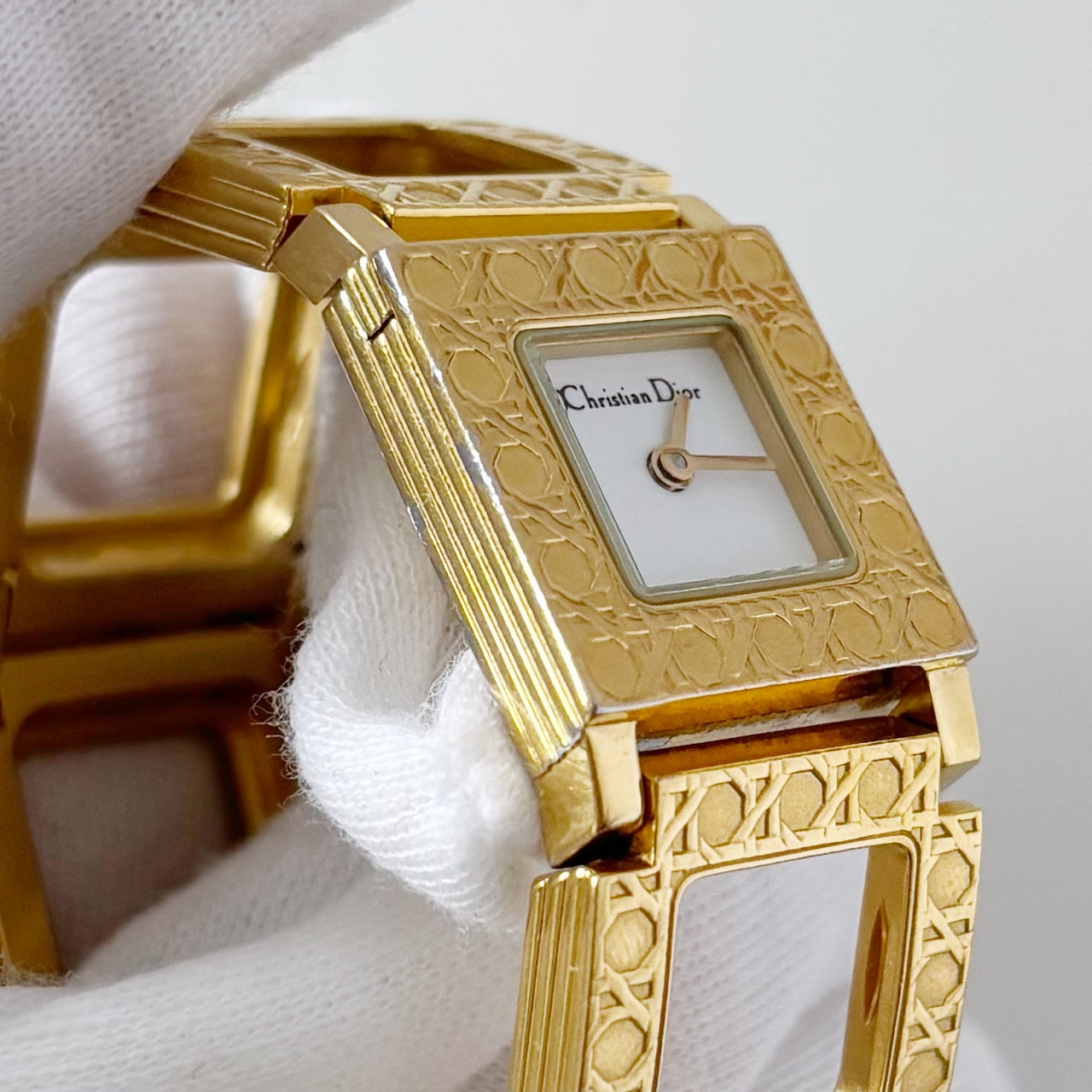 Dior Early 2000s La Parisienne Gold Plated Interchangeable Watch