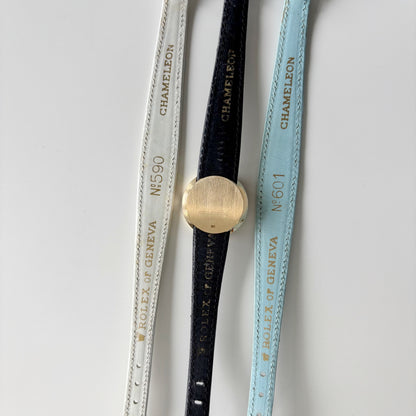 Rolex 1972 Chameleon Precision 18K Gold Case Interchangeable Strap Manual Wind Watch with straps, case