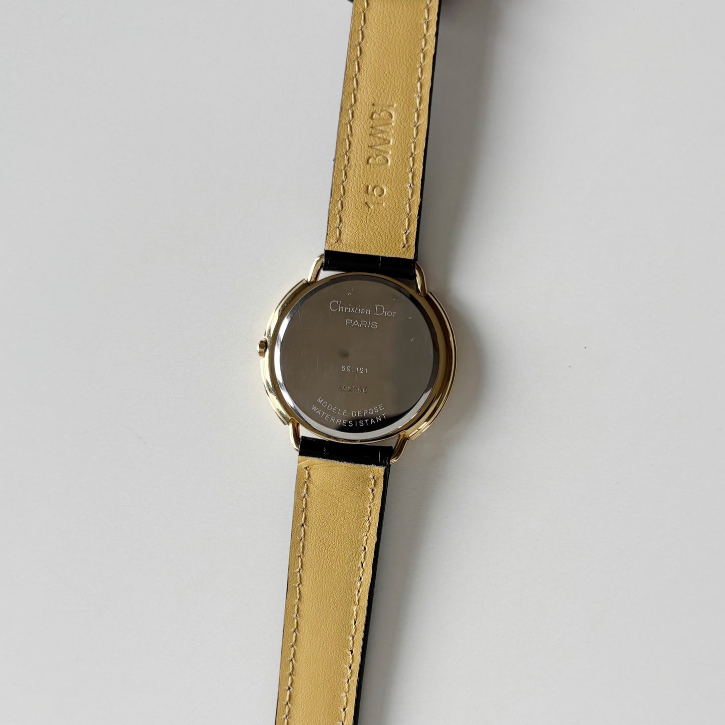 Dior 1990s CD Logo Round Dial Gold Plated Watch (Large)