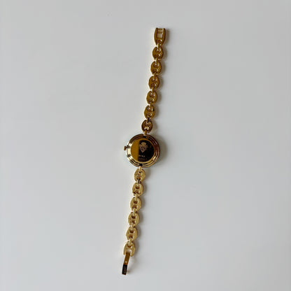 Gucci 1990s Interchangeable Bezel Gold Plated Chain Watch with 6 bezels, case (165mm)