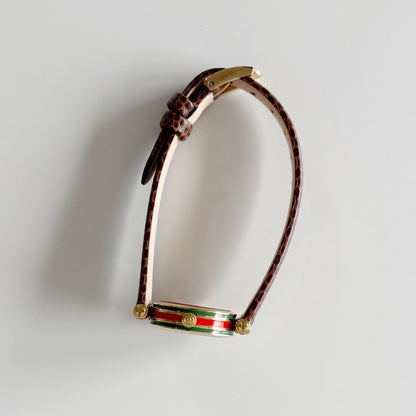Gucci 1990s Sherry Round Dial Gold Plated Watch