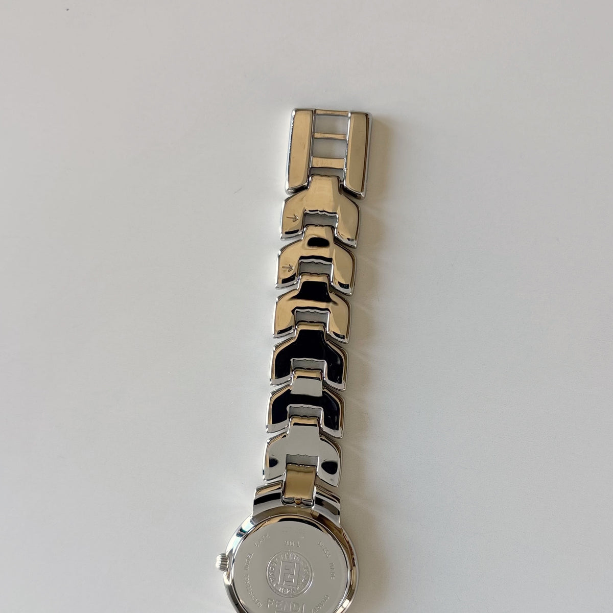 Fendi 1990s Date Round Dial Two Tone Watch