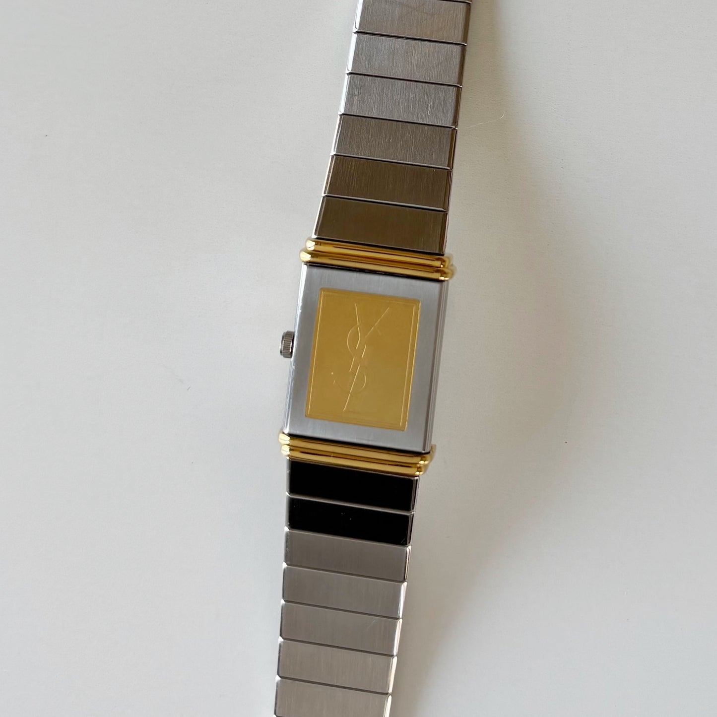 Yves Saint Laurent 1990s Reverso Two Tone Watch