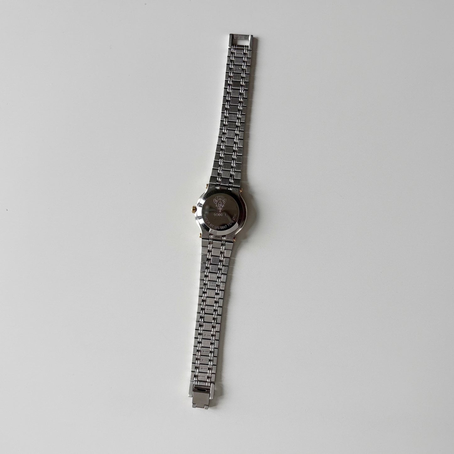 Gucci 1990s Round Dial Two Tone Gold Plated Watch