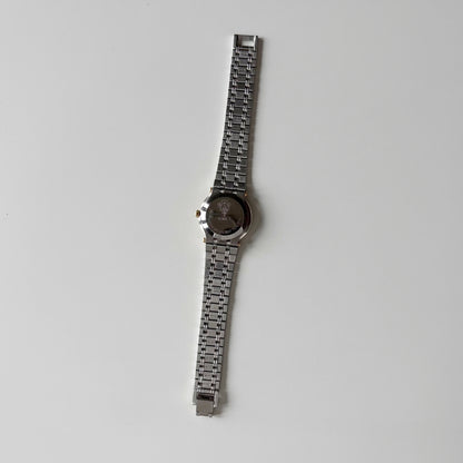 Gucci 1990s Round Dial Two Tone Gold Plated Watch