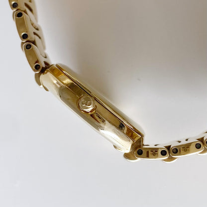Dior 1990s Octagon Gold Plated Watch