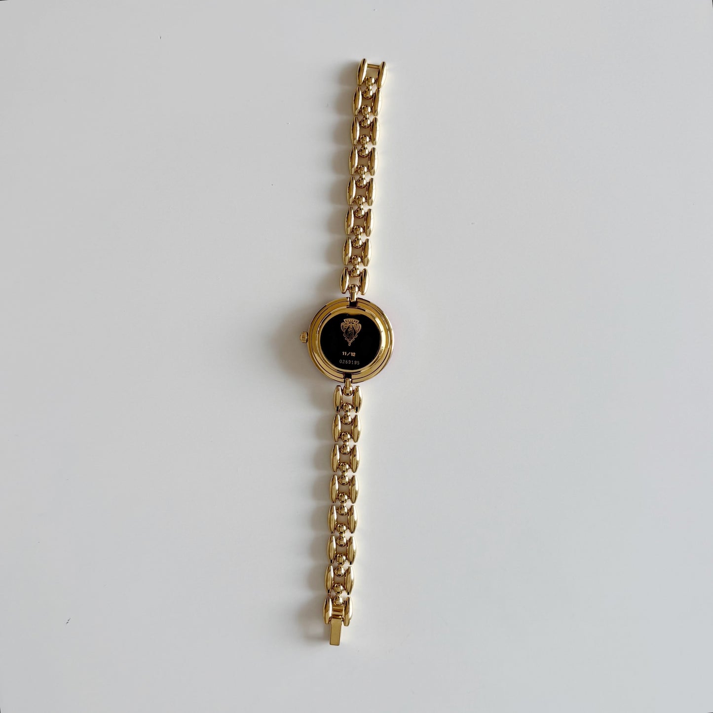 Gucci 1990s Interchangeable Bezel Gold Plated watch with 6 bezels, case (160cm)