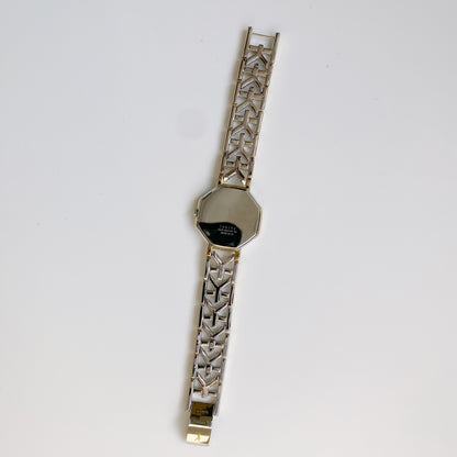 Yves Saint Laurent 1990s Octagon Two Tone Watch