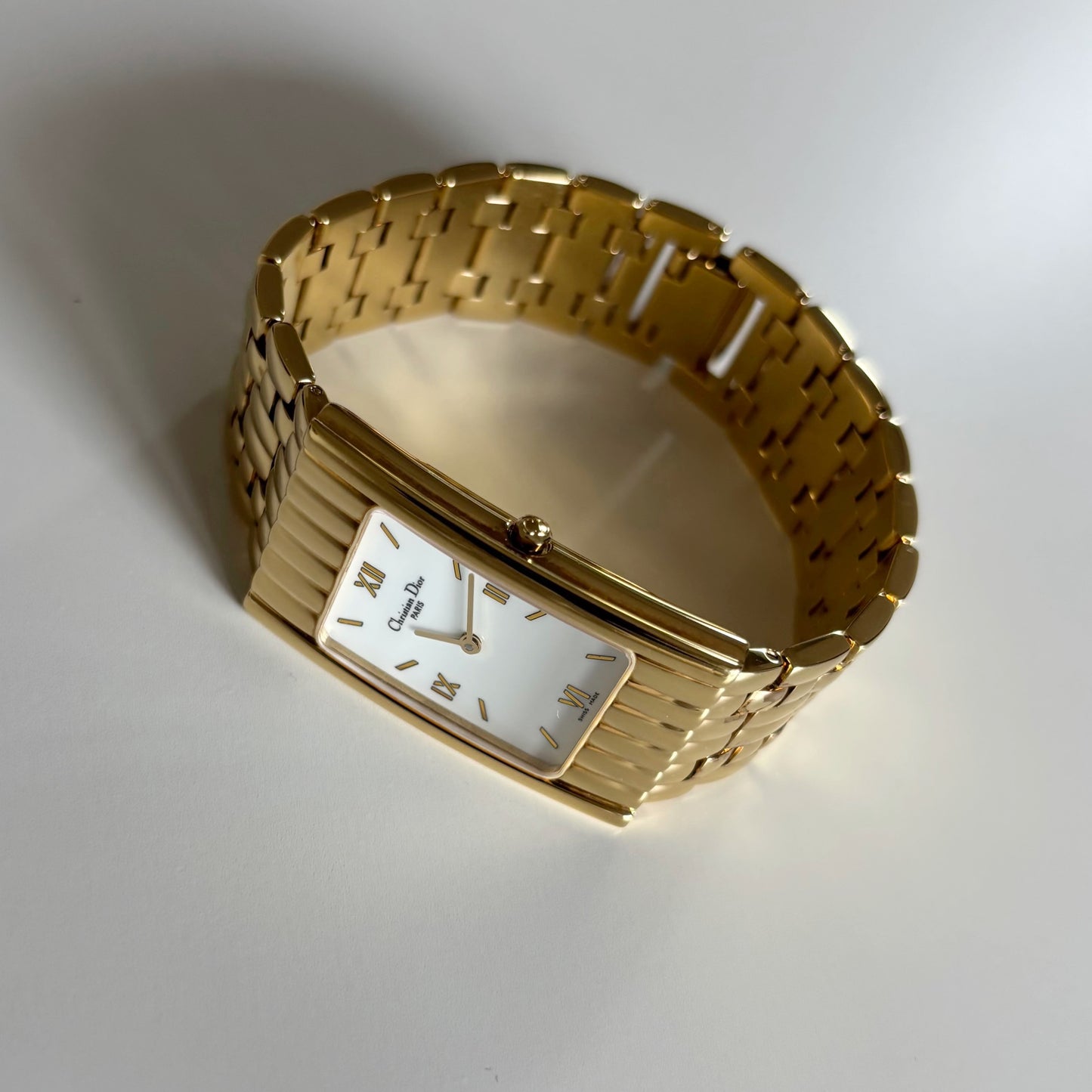 Dior 1990s Tank Gold Plated Watch (Large)