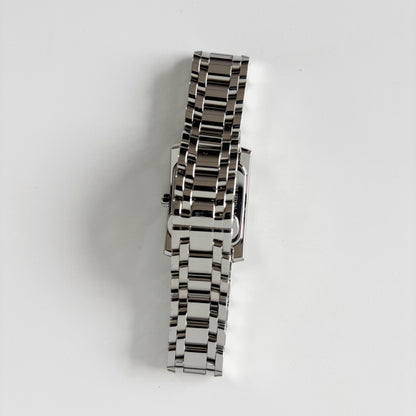 Fendi 1990s Seashell Dial Tank Stainless steel Watch
