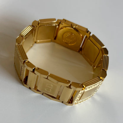 Dior 1990s La Parisienne Interchangeable Strap Gold Plated Watch