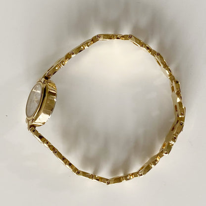 Givenchy 1990s Round Dial Gold Plated Watch