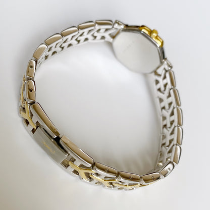 Yves Saint Laurent 1990s Octagon Two Tone Watch