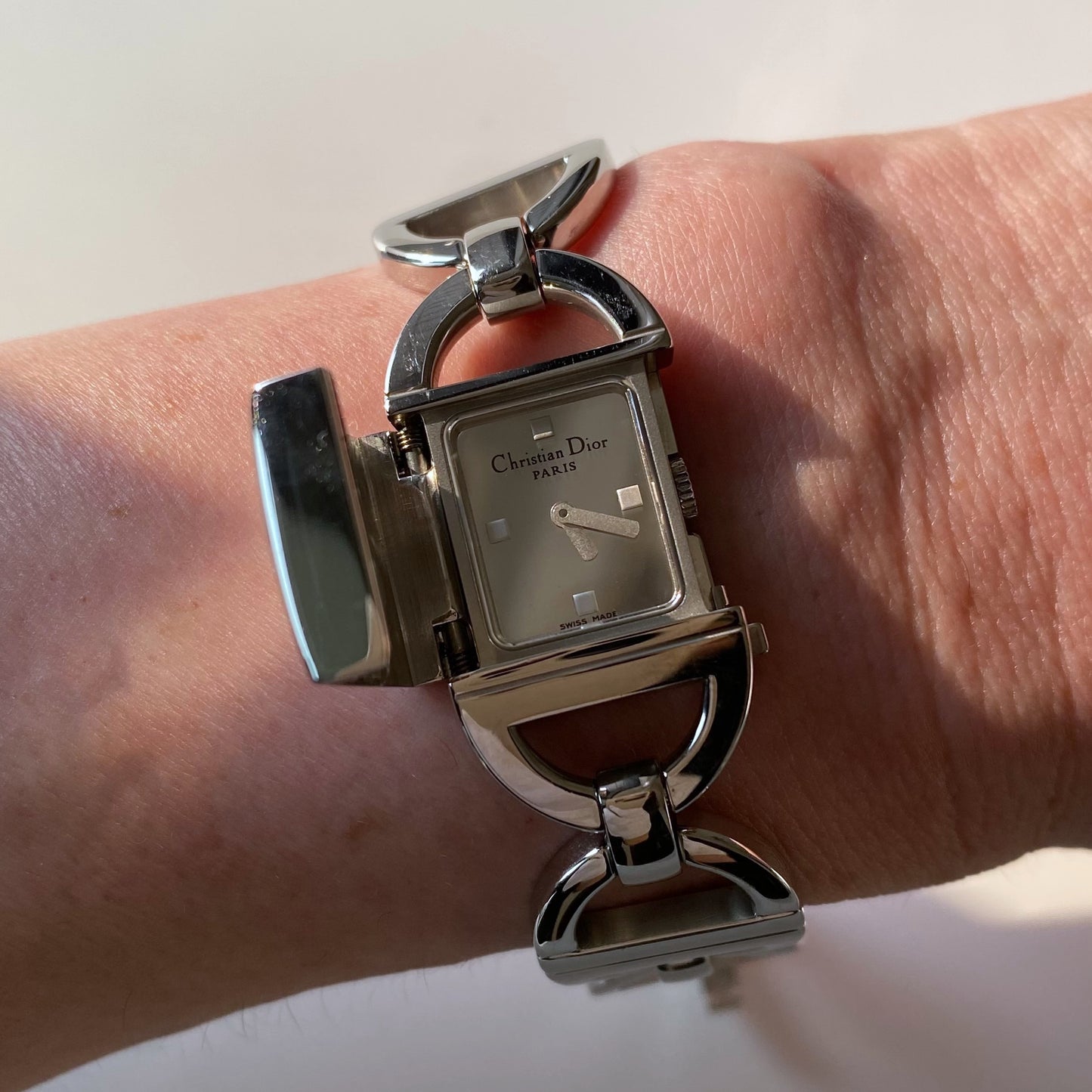 Dior Early 2000s Pandiora Mirror Dial Stainless steel Watch