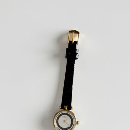 Gucci 1990s Sherry Round Dial Gold Plated Watch