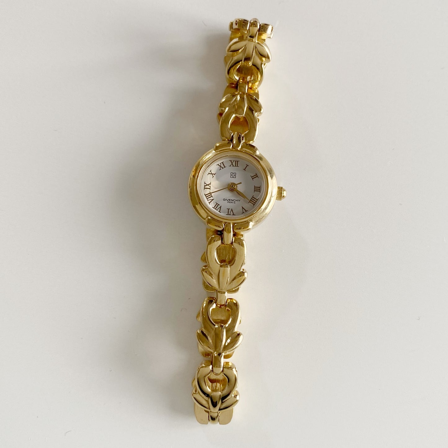 Givenchy 1990s Round Dial Gold Plated Watch