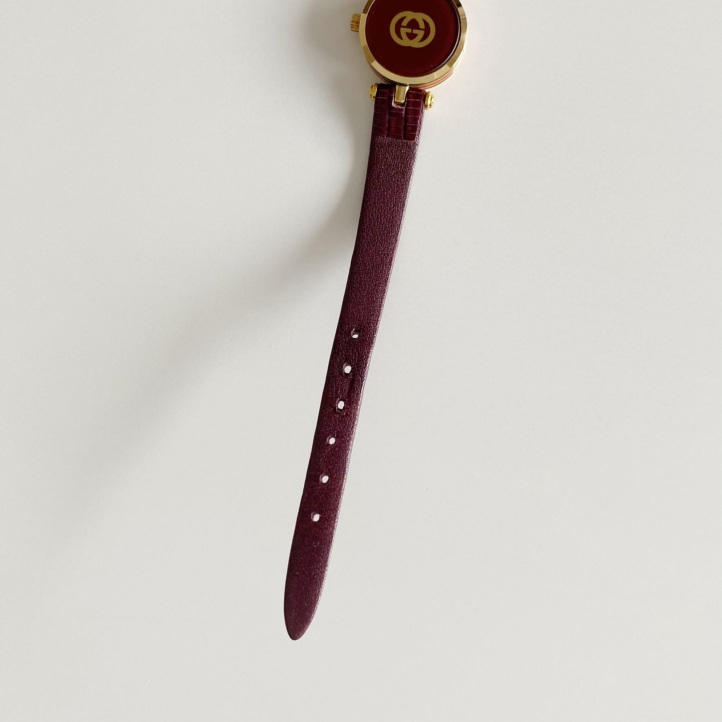 Gucci 1990s Round Dial Gold Plated Watch