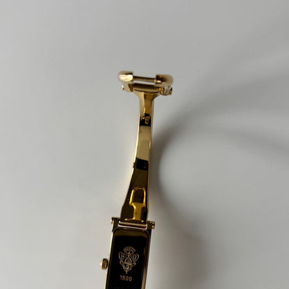 Gucci 1990s Seashell Dial Gold Plated Bangle Watch