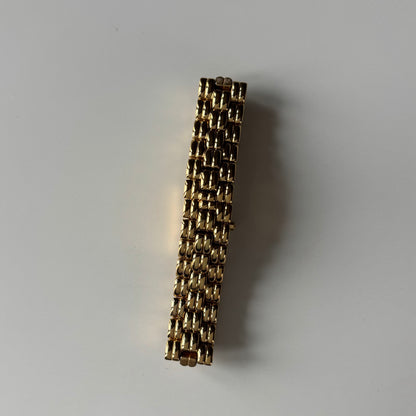 Fendi 1990s Gold Dial Gold Plated Watch