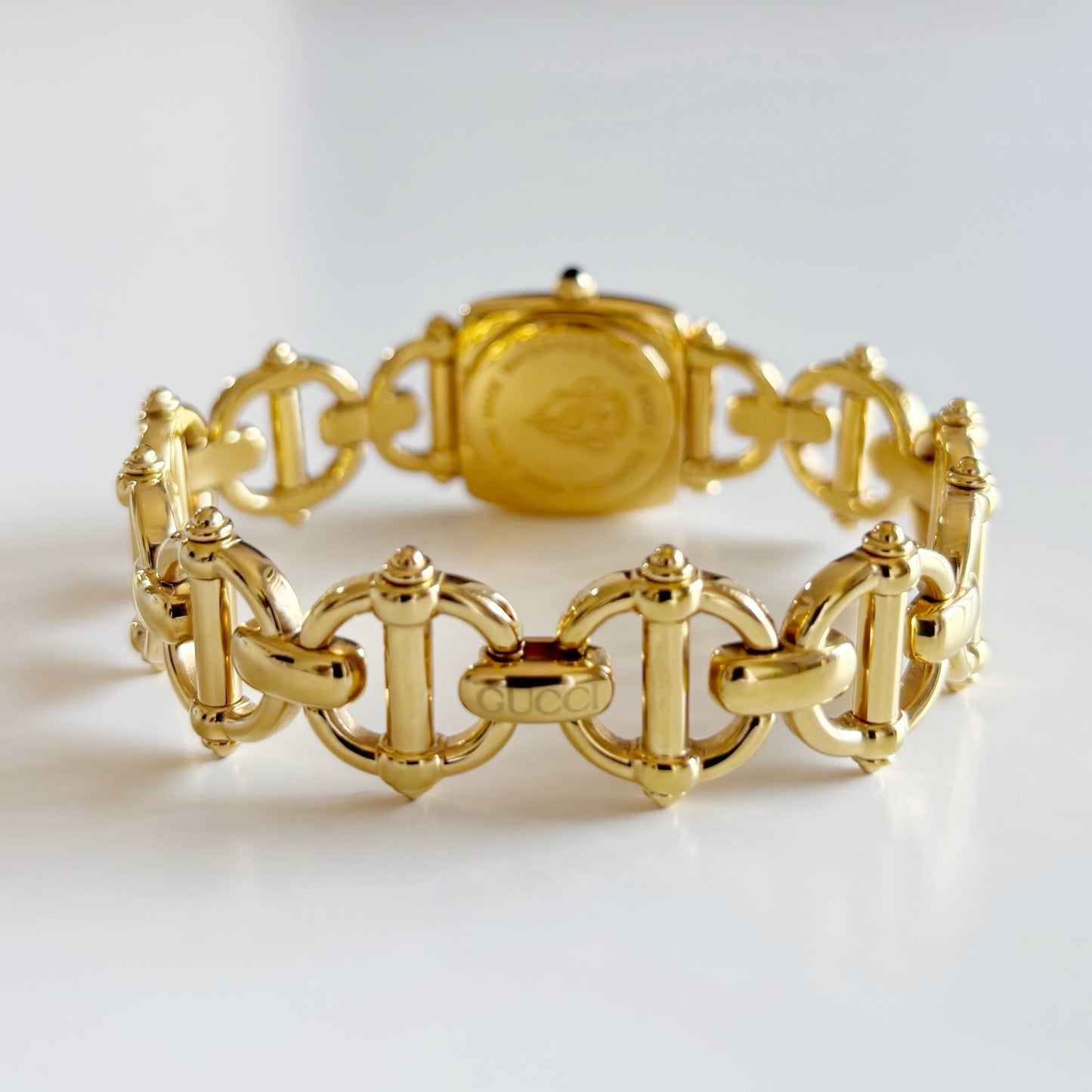 Gucci 1990s Seashell Dial Gold Plated Watch
