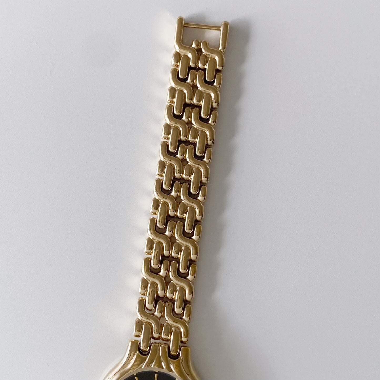 Givenchy 1990s Black Dial Gold Plated Watch