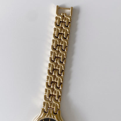 Givenchy 1990s Black Dial Gold Plated Watch