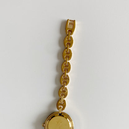 Gucci 1990s Interchangeable Bezel Gold plated Watch with 6 bezels, case (165mm)