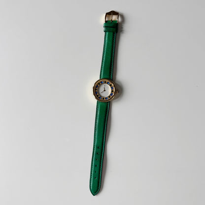 Yves Saint Laurent 1990s Round Dial Gold Plated Watch