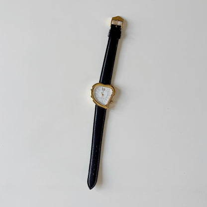 Yves Saint Laurent 1990s Heart Shaped Dial Gold Plated Watch